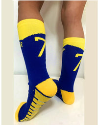 Yellow Number 10# 7# Kids Soccer Socks Blue Men's Football Sports Short Socks Outdoor Running Fast-drying Breathable Non-Slip
