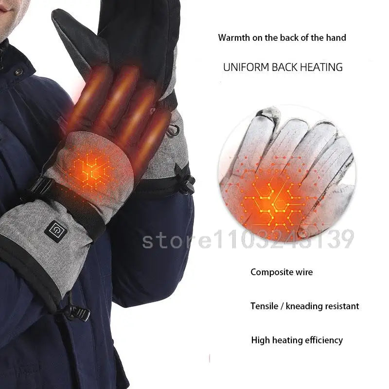 3M Heated Gloves Hand Warmer Electric Thermal Gloves Waterproof Snowboard Cycling Motorcycle Bicycle Ski Outdoor Winter Gloves