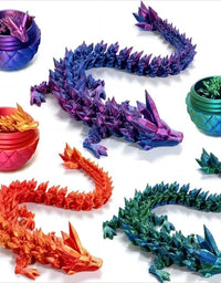 1/2PCS 3D Printed Dragon Egg with Dragon Full Articulated Dragon Modle Movable Rotatable Articulated Desktop Ornament Kid Toy
