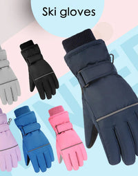 High Quality Kids Ski Gloves Winter Snowboard Snow Children Glove for Boys Girl Waterproof Thicken Mittens Keep Finger Warm 2023
