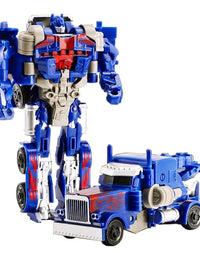 One Step Deformation Robot Transformation Car Toy Action Figure Model Kid Puzzle Toy Anime Robot Model Deformation Car
