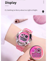 Student Electronic Watch Waterproof Sports Children Watch Glow Multi Function Digital Watch Seven Colors Light Gift
