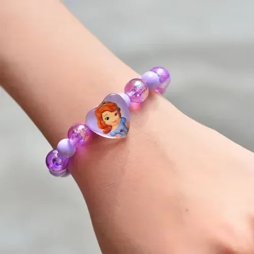 Frozen Elsa Anna Princess Bracelets Fashion Jewelry Cartoon Figure Bracelet Toys Flash Wristand Cute Girl Kids Birthday Gifts