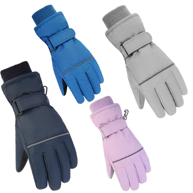 High Quality Kids Ski Gloves Winter Snowboard Snow Children Glove for Boys Girl Waterproof Thicken Mittens Keep Finger Warm 2023