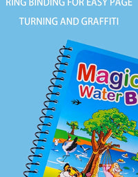 Children Early Education Toys Magical Book with Pen Water Drawing Montessori Toys Gift Reusable Coloring Book Magic Drawing Book
