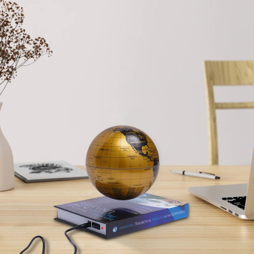 Floating Globe Magnetic Levitation Globe Educational Supplies Luminous Earth Globe Cosmic Cover Book Base