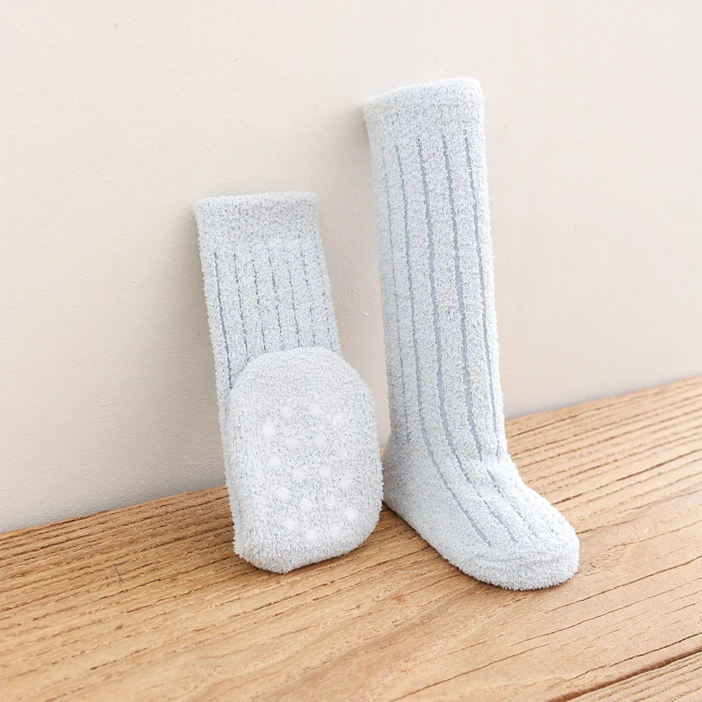 Kids Socks Thick Cold Winter Socks Super Warm Baby Snow Socks Christmas Gifts Coral Fleece Silicone Non-slip Floor Socks