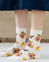 4 Pairs/Lot Children Girls Socks Christmas Socks For Kids Cotton 3-14 Years Comfortable Toddler Leg Warmers Boys Long Socks
