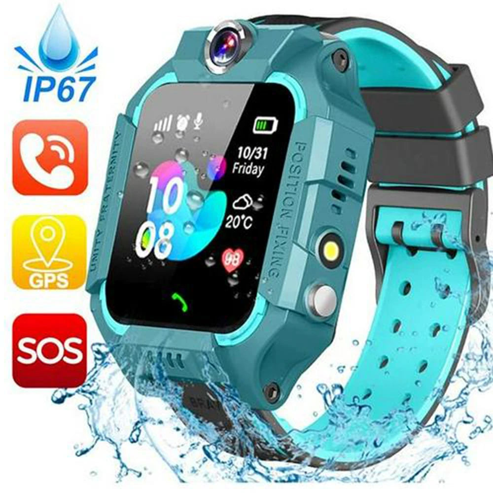 Z6f Kids Smart Watch Ip67 Waterproof Sos Phone Watch Remote Photo Smartwatch Compatible For Ios Android