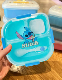 MINISO Disney Stitch Lunch Box With Handles - Lunch Box For Boys - Lunch Box With Compartments - Kids Lunch Box
