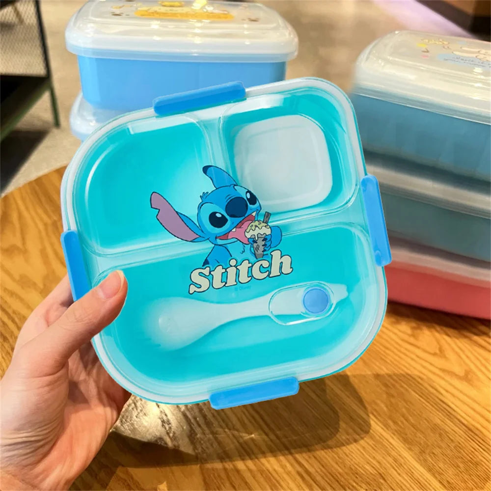 MINISO Disney Stitch Lunch Box With Handles - Lunch Box For Boys - Lunch Box With Compartments - Kids Lunch Box