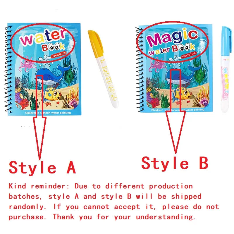 Kids Magic Water Drawing Books Coloring Books Painting Toys for Kids Birthday Christmas New Year Gift for Boys and Girls