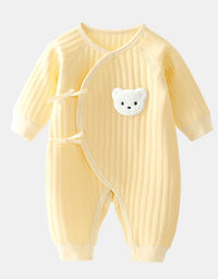 Boys Girls Bodysuit Newborn Winter Onesie Clothes Cotton Toddler Home Wear  0-6M Thickened Spring and Autumn Clothing
