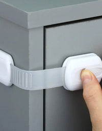 Baby Safety Lock Drawer Child Safety Cabinet Locks Adhesive Cabinet Drawer Door Latches Baby Safe Straps
