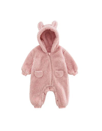 0-2Y Newborn Baby Rompers Spring Autumn Warm Fleece Baby Boys Costume Baby Girls Clothing Animal Overall Baby Outwear Jumpsuits
