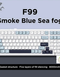 Aula F99 Gaming Mechanical Keyboard Three Mode 2.4g Wireless Bluetooth Wired Hot Swap PBT Gasket RGB For PC Laptop Gamer 99 Keys
