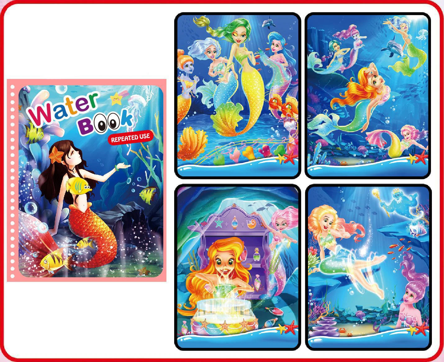 Kids Magic Water Drawing Books Coloring Books Painting Toys for Kids Birthday Christmas New Year Gift for Boys and Girls