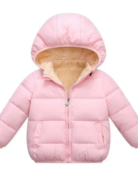 Baby Children Coats Winter Thick Jackets For Boys Warm Plush Thicken Outerwear For Girls Fur Hooded Jacket Kids Clothes Snowsuit
