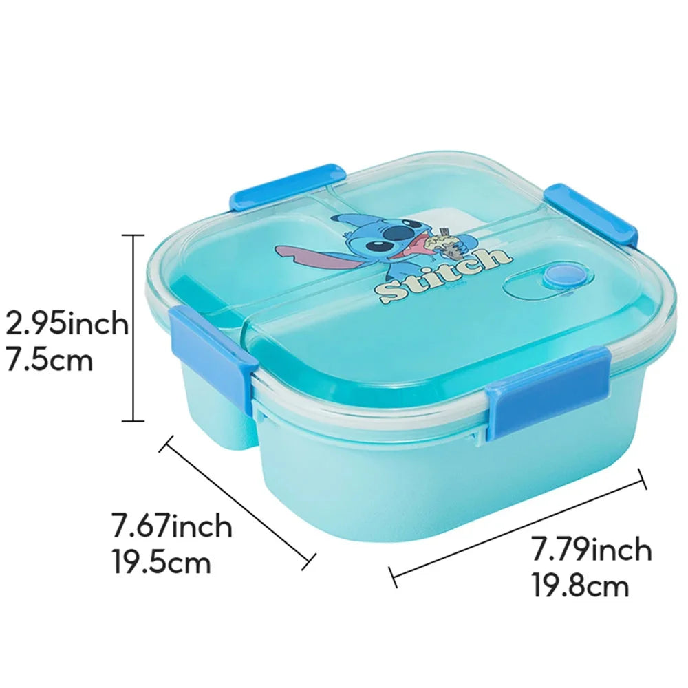 MINISO Disney Stitch Lunch Box With Handles - Lunch Box For Boys - Lunch Box With Compartments - Kids Lunch Box