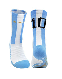 Yellow Number 10# 7# Kids Soccer Socks Blue Men's Football Sports Short Socks Outdoor Running Fast-drying Breathable Non-Slip
