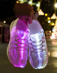 Luminous Sneaker Boy Men Women LED Light Shoes Girl Glowing Children Flashing With Light Adult USB Charge Kids Fiber Optic Shoes
