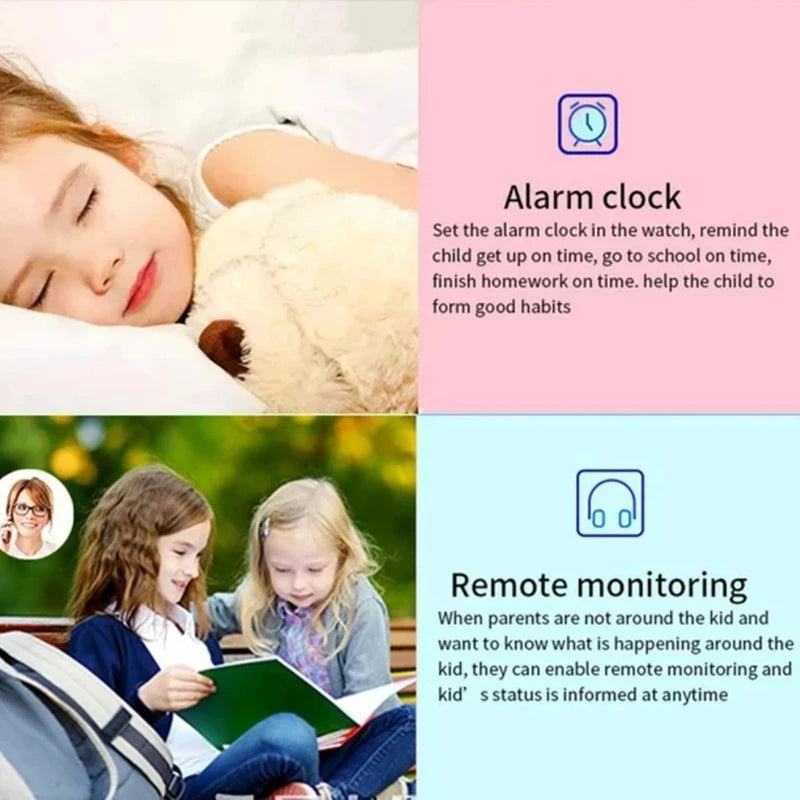 Kids Smart Watch Multifunctional GPS Location SOS Antil-lost Watch Ip67 Voice Function Sim Card Smart Watch Kids Gift