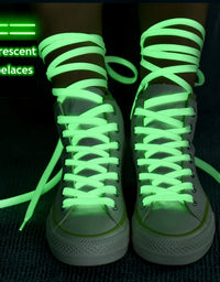 1 Pair Luminous Shoelaces Flat Sneakers Canvas Shoe Laces Glow In The Dark Night Color Fluorescent Shoelace 80/100/120/140cm
