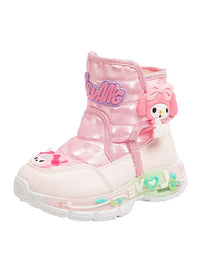 Sanrio Children Snow Boots Girls Princess Boots Cute Melody Non-slip Thicken Cotton Shoes Baby Soft Cartoon Boots
