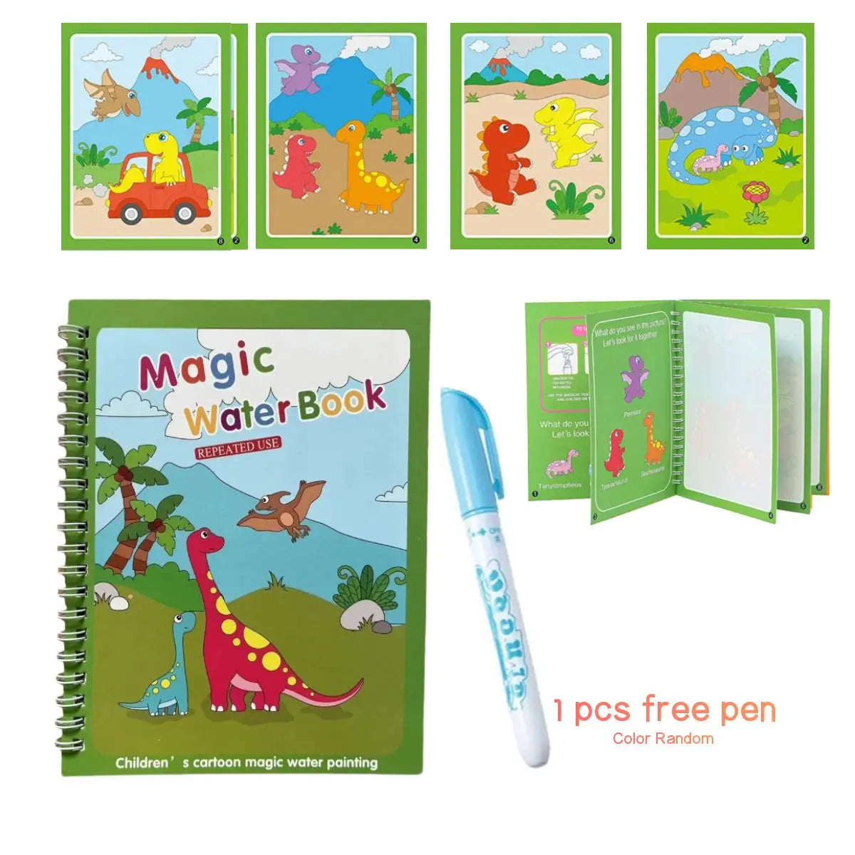 Magical Book Water Montessori Toys Reusable Coloring Book Magic Water Drawing Book Painting Drawing Toys Sensory Early Education