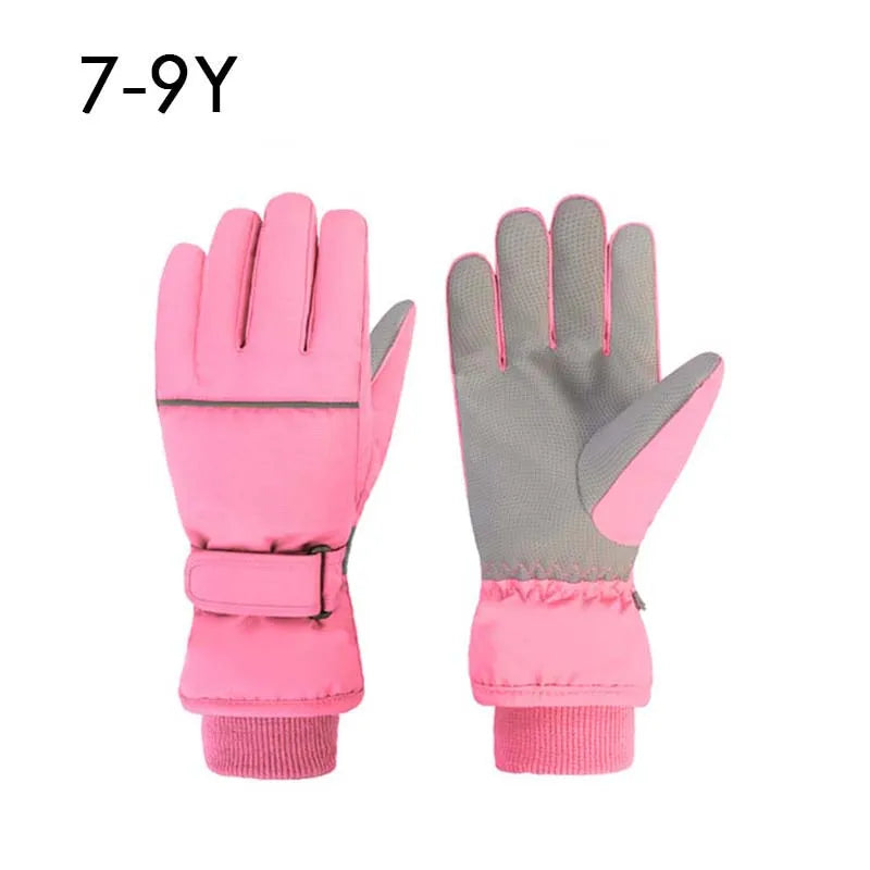 High Quality Kids Ski Gloves Winter Snowboard Snow Children Glove for Boys Girl Waterproof Thicken Mittens Keep Finger Warm 2023