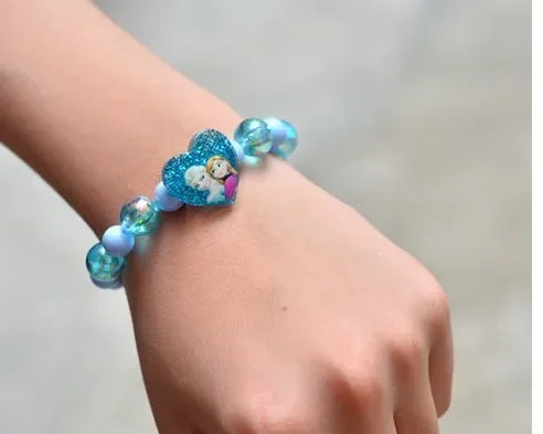 Frozen Elsa Anna Princess Bracelets Fashion Jewelry Cartoon Figure Bracelet Toys Flash Wristand Cute Girl Kids Birthday Gifts