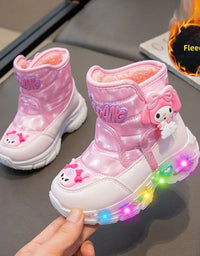 Sanrio Children Snow Boots Girls Princess Boots Cute Melody Non-slip Thicken Cotton Shoes Baby Soft Cartoon Boots
