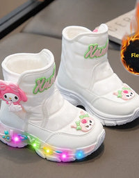 Sanrio Children Snow Boots Girls Princess Boots Cute Melody Non-slip Thicken Cotton Shoes Baby Soft Cartoon Boots
