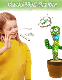 Kids Dancing Talking Cactus Toys Interactive Talking Sunny Cactus Electronic Plush Toy Home Decoration for Children Xmas Gifts
