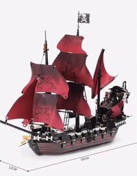 Ghost ship Pirates of the Caribbean Building blocks Queen Anne Revenge Battleship Black Pearl Ship Model Bricks toy kid gift
