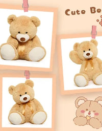 Tezituor Big Teddy Bear,52'' Giant Stuffed Animal Plush,Light Brown Soft Gifts for Valentine, Christmas, Birthday.
