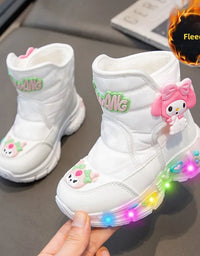 Sanrio Children Snow Boots Girls Princess Boots Cute Melody Non-slip Thicken Cotton Shoes Baby Soft Cartoon Boots
