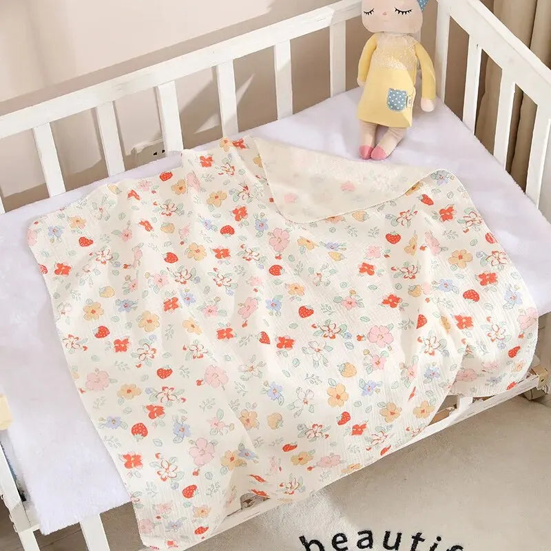 80x80cm Baby Receive Blanket for Newborn Cotton Muslin Swaddle Blanket Bedding Infant Bath Towel Baby Items Mother Kids