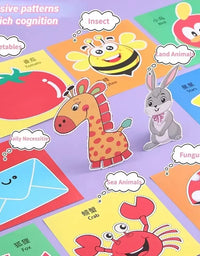 48Pcs Handmade Paper Cut Book Kids Craft Toys DIY Cartoon Scrapbooking Paper Art Toys Kids Learning Toys for Children Gifts
