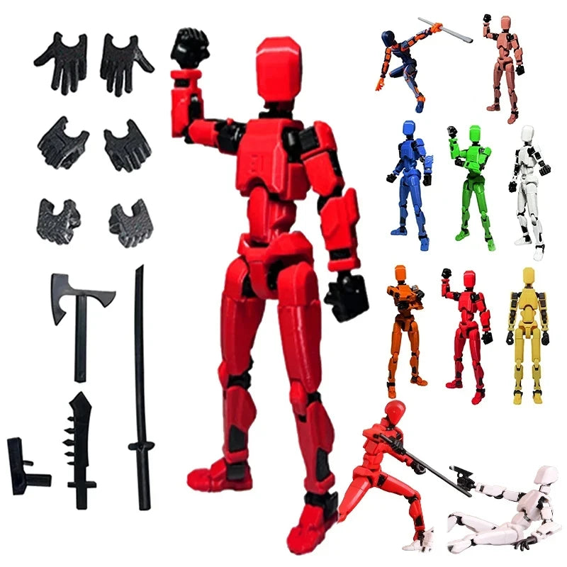 Titan 13 Action Figure Multi Joint Movable Doll 3D Printed Lucky 13 Action Figure Robot Children Toy Kids DIY Stress Relief Toys