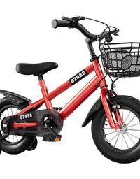 Kids Bike Bicycle for Girls Ages 3-7 Years with Training Safety Auxiliary Wheels Basket Kids High Carbon Steel Bicycle
