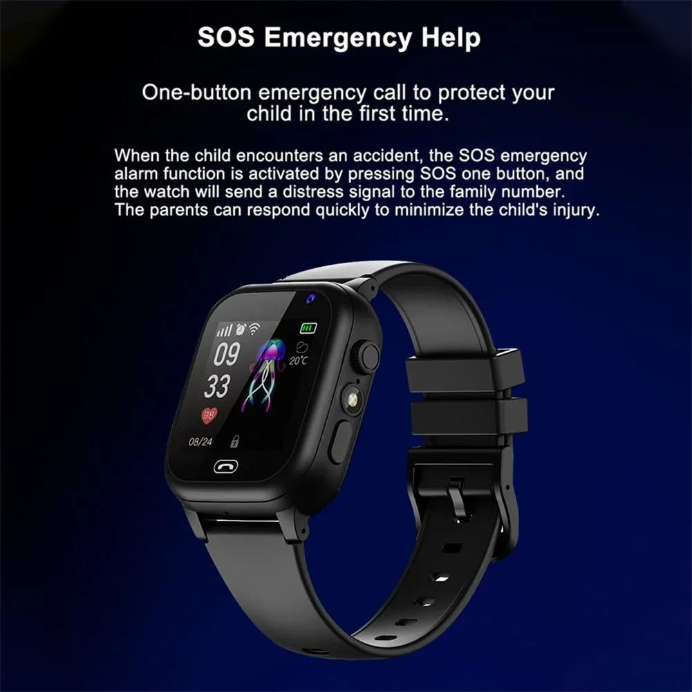 Kids 4G Smart Watch SOS GPS Location Sim Card Call Child SmartWatch Camera Waterproof Watch For Boys Girls Present