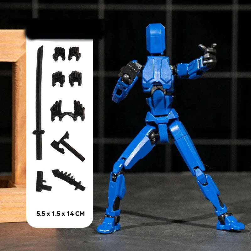 Titan 13 Action Figure Multi Joint Movable Doll 3D Printed Lucky 13 Action Figure Robot Children Toy Kids DIY Stress Relief Toys