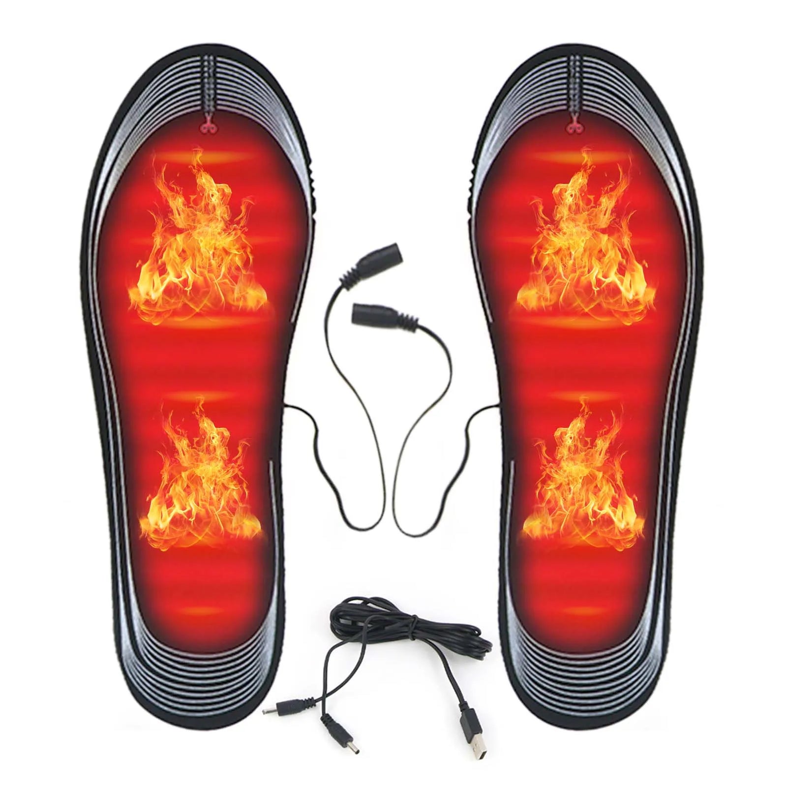 Heated Insole for Men Women Cuttable USB Powered Electric Heating Shoe Inserts Foot Warmers for Winter Camping Skiing Cycling