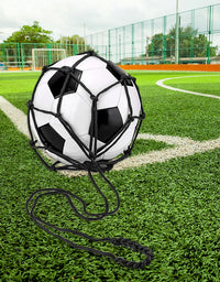 Soccer Return Trainer Net Fits Ball Size 3 4 5 Soccer Training Aids Soccer Ball Net Kicker for Youth Adults Training Equipment
