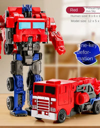 One Step Deformation Robot Transformation Car Toy Action Figure Model Kid Puzzle Toy Anime Robot Model Deformation Car
