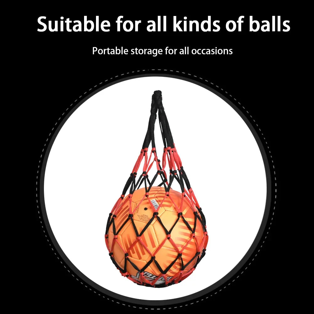 Net Soccer Volleyball Drawstring Ball Storage Bag Youth Football Self Trainer Nylon Bold Storage Bag Football Accessories