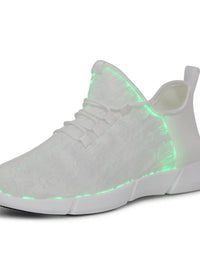 Kids Adults Luminous Glowing Sneakers Led Fiber Optic Shoes for Girls Boys Men Women Party Nightclub USB Recharge Glowing Shoes
