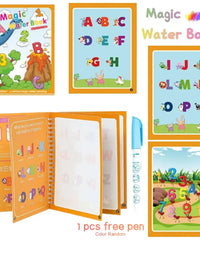 Magical Book Water Drawing Montessori Toys Reusable Coloring Book Early Education Toys Dinosaur Princess Ocean World Letters
