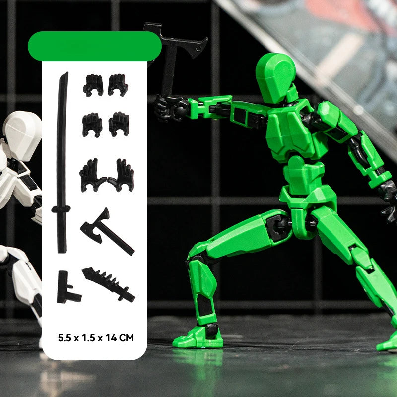 Titan 13 Action Figure Multi Joint Movable Doll 3D Printed Lucky 13 Action Figure Robot Children Toy Kids DIY Stress Relief Toys